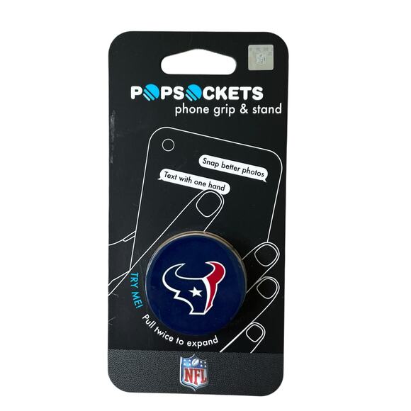 NEW Houston Texans Logo Popsocket for Phone, Licensed NFL - Picture 2 of 4